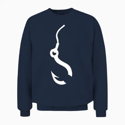 Fishing Hook Funny Unisex Sweatshirt - Navy