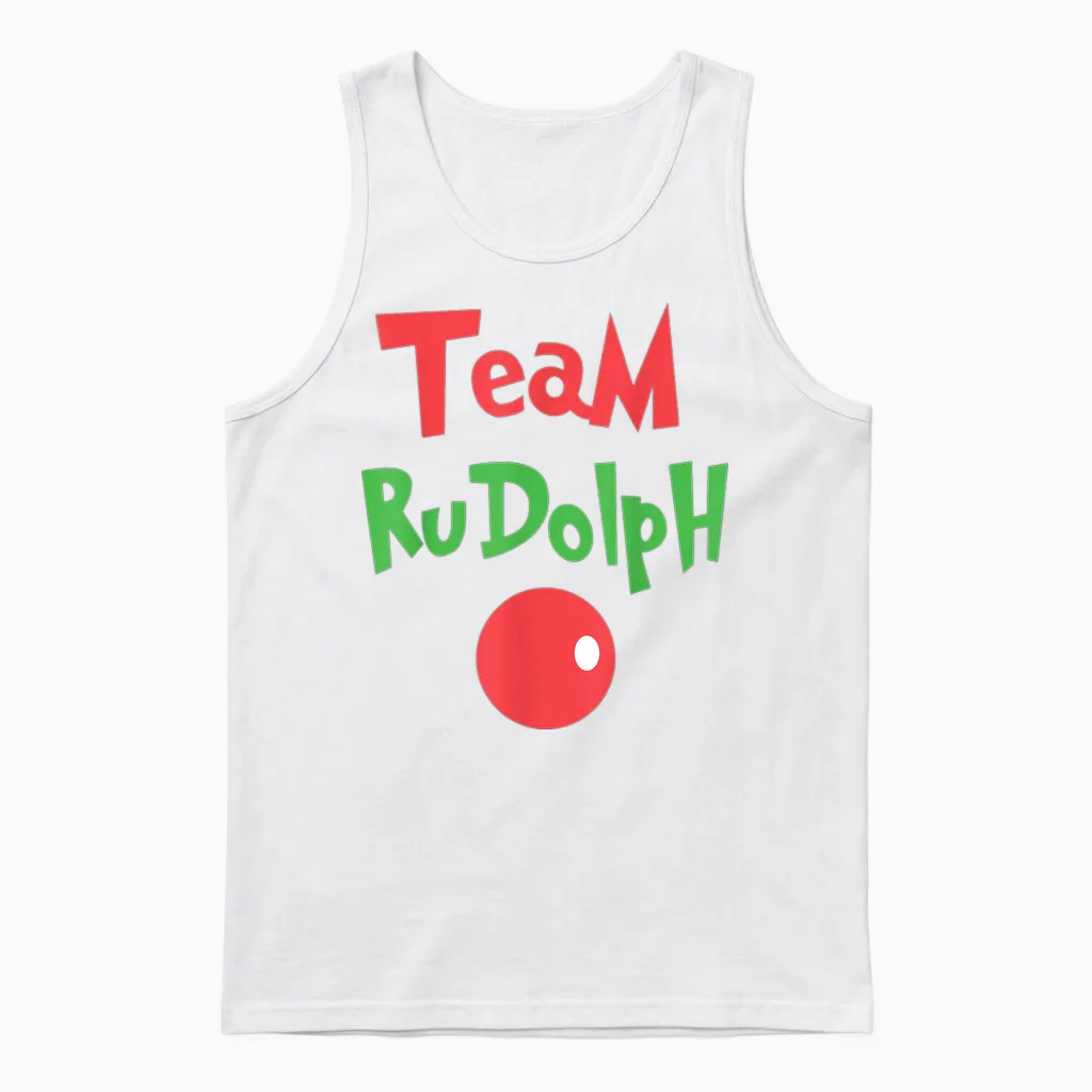 Team Rudolph - Rudolph the Red Nose Reindeer Unisex Tank Top in White