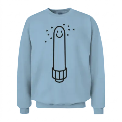 Smiling Dildo Unisex Sweatshirt - Light Blue