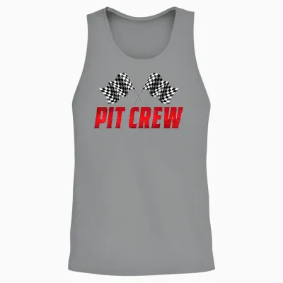 Pit Crew Race Car Birthday Family Racing Adult Unisex Tank Top - Sport Grey