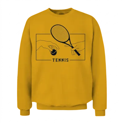 Michelangelo Creation of Adam Tennis Lover Player Unisex Sweatshirt - Gold
