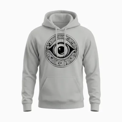 Eye Eyeball Eyebrows Unisex Hoodie - Ash