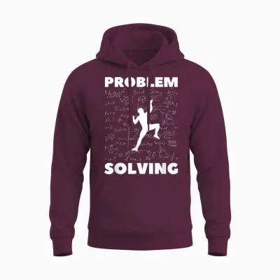 Problem Solving Climber Gift - Climbing, Bouldering Pun Unisex Hoodie - Maroon