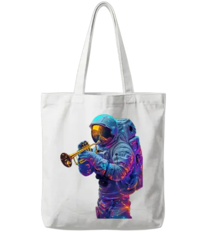 Trumpet Tote Bags - White