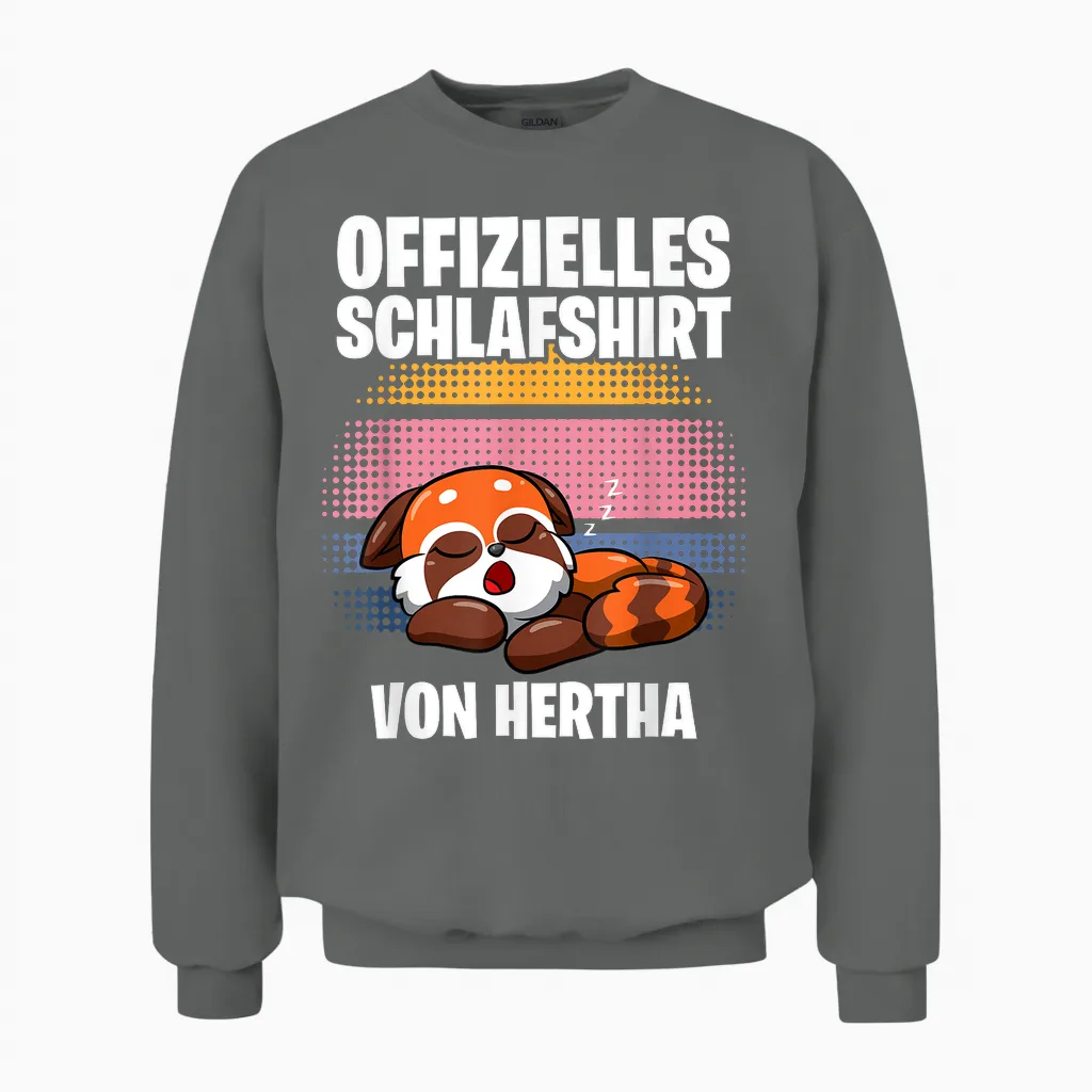 Offizielles Schlafshirt Von Hertha - Personalisiert Unisex Sweatshirt in Graphite Heather