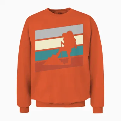 Hiking Retro Unisex Sweatshirt - Orange