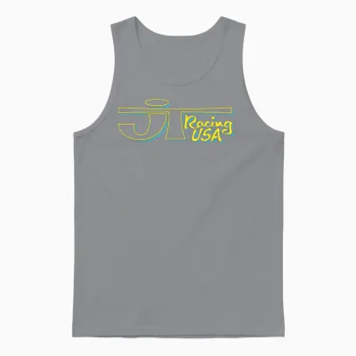 Yellow and Blue Jt Racing Logo T-Shirt, Black, S Unisex Tank Top - Sport Grey