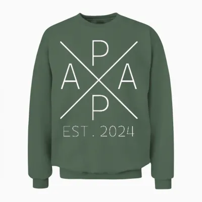 Papa 2024 T-Shirt with German Text Unisex Sweatshirt - Military Green