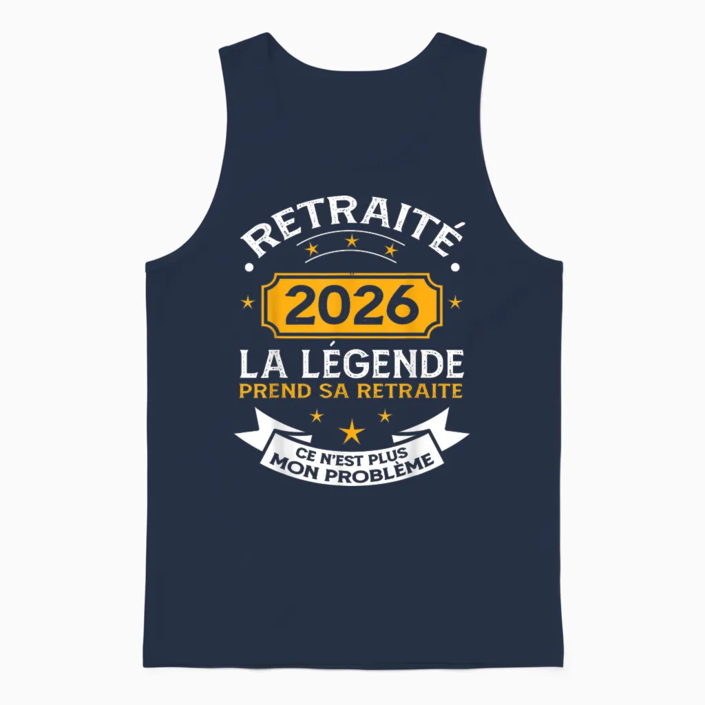 Retired 2026 Men's Legend Retires Unisex Tank Top in Navy