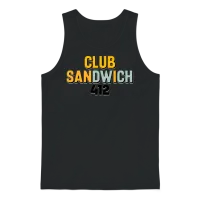 Club Sandwich Retro Unisex Tank Top - Black – 1