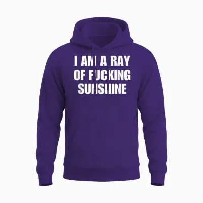 I Am a Ray of Sunshine Y2k Aesthetic Unisex Hoodie - Purple