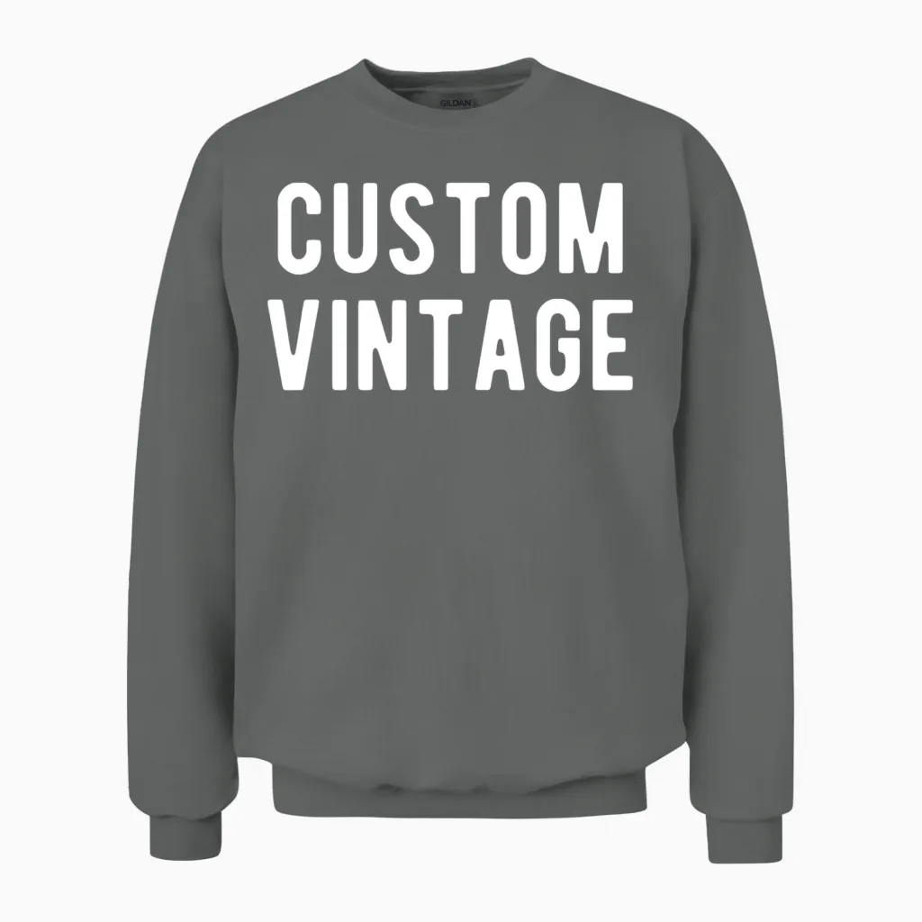 Custom Vintage Unisex Sweatshirt in Graphite Heather