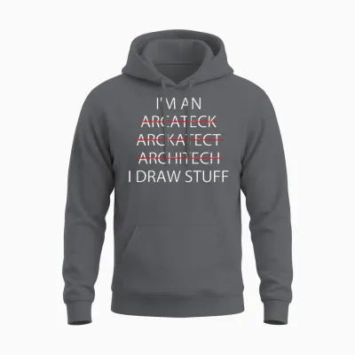 Funny Architect Unisex Hoodie - Charcoal