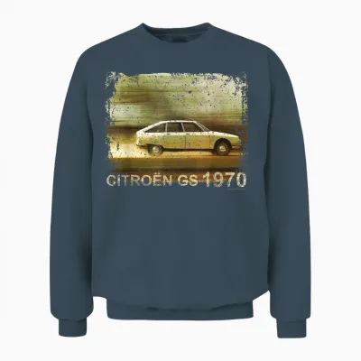 Citroën Gs 1970 Car Driving T-Shirt, Black, S Unisex Sweatshirt - Dark Heather