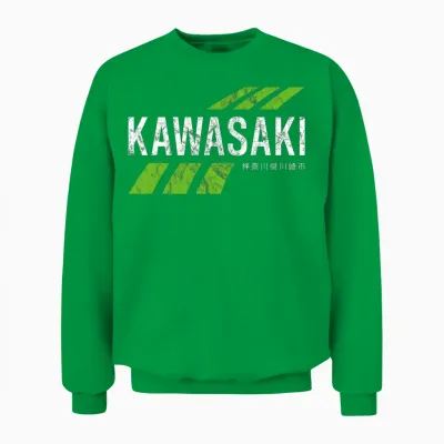 Retro Vintage Kawasaki Green City Pour Hommes Ou Femmes T-Shirt Haut De Gamme Unisex Sweatshirt - Irish Green