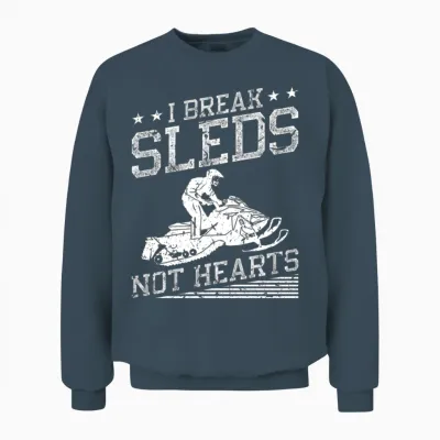 Funny Snowmobile Riding Unisex Sweatshirt - Dark Heather