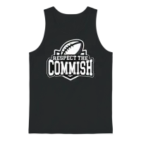 Respect the Commish Unisex Tank Top - Black – 1