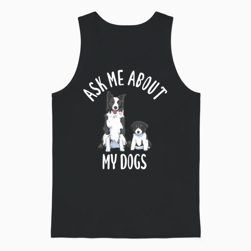 Dog Pet Dog Mom Dog Lover Unisex Tank Top in Black
