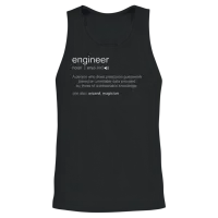 Engineer Definition Civil Engineering Mechanical Unisex Tank Top - Black – 2