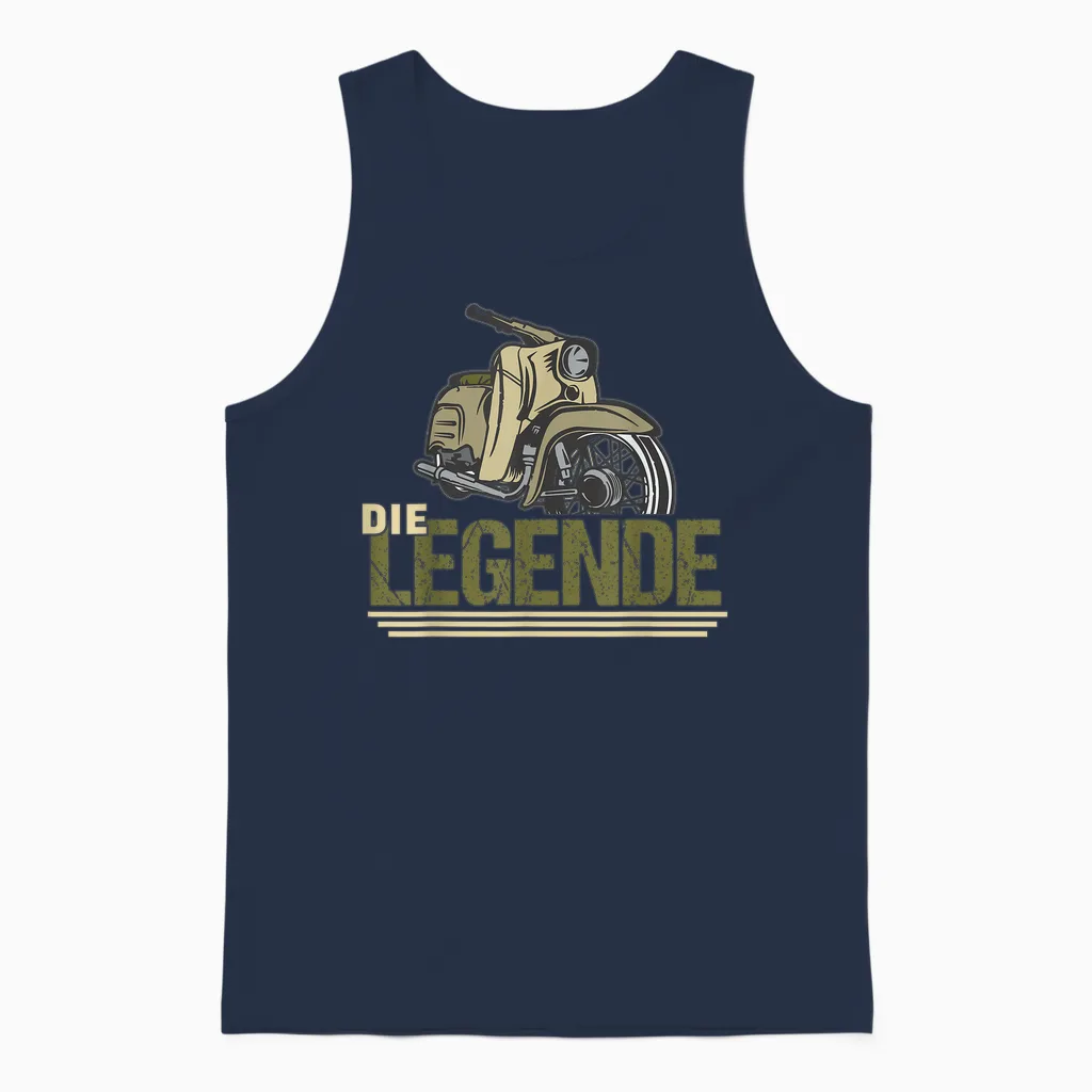 Die Legende Ddr Schwalbe Kr51 Simson Mofa Moped Unisex Tank Top in Navy