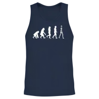 Retro Robots Evolution Robotics Unisex Tank Top - Navy – 2