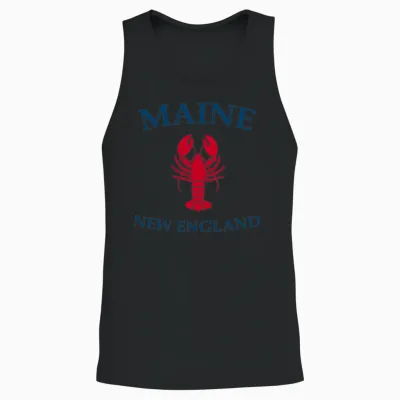Maine Lobster New England Unisex Tank Top - Black