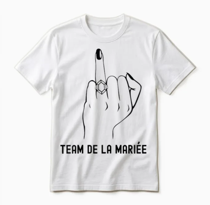 Bride Team Tee Shirt for Bride to Be - Women's T-Shirt, White Unisex T-Shirt in White