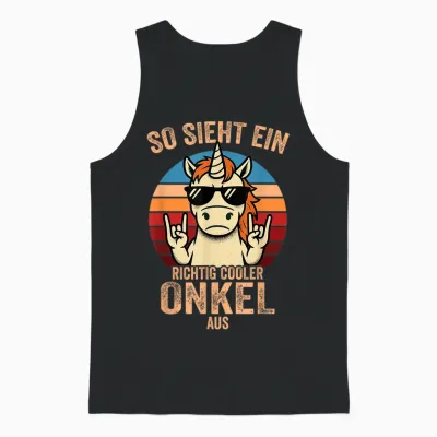 So Sieht Ein Richtig Cooler Onkel Aus Unisex Tank Top - Black