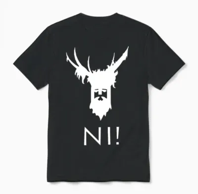 Knights Who Say Ni Unisex T-Shirt - Black