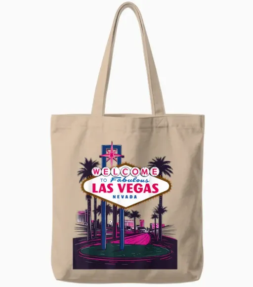 I Love Las Vegas Nevada City Vegas Souvenir Gifts Las T-Shirt, White, S Tote Bags - Natural
