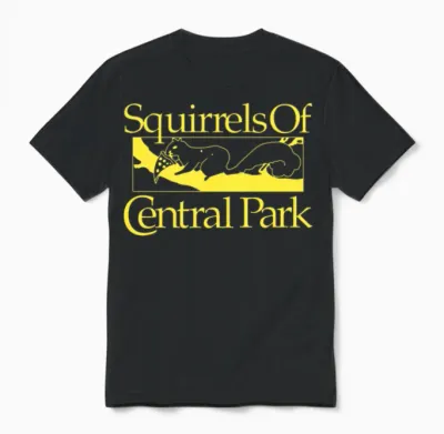 Squirrels of Central Park Unisex T-Shirt - Black