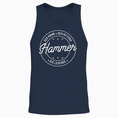 Hammer Der Mann Der Mythos Die Legende Unisex Tank Top - Navy