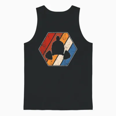 Gym Retro Unisex Tank Top - Black