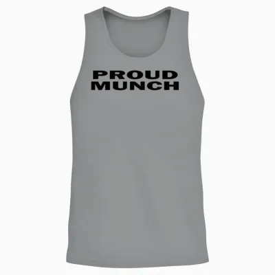 Proud Munch Funny Unisex Tank Top - Sport Grey
