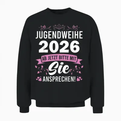 Jugendweihe 2026 Mädchen Junge Unisex Sweatshirt - Black