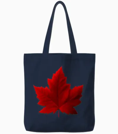 Canada Maple Leaf Souvenirs Tote Bags - Navy