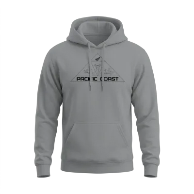 Pacific Coast Motorcycle Triangle Unisex Hoodie - Sport Grey