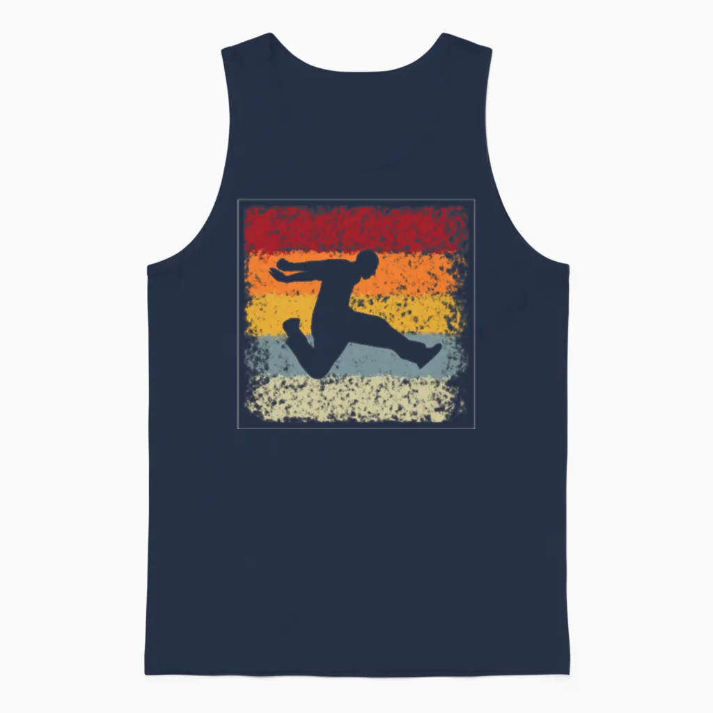 Parkour Retro Unisex Tank Top in Navy