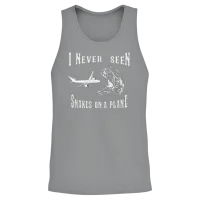 Snake Quotes: I Never Seen Snakes on a Plane Unisex Tank Top - Sport Grey – 2