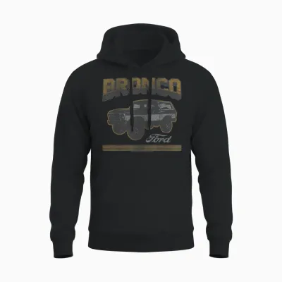 Ford - Bronco Suv with Logo Unisex Hoodie - Black