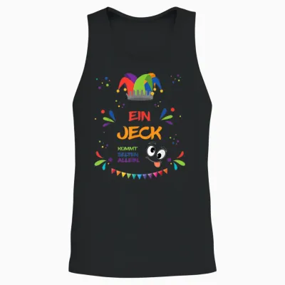 Ein Jeck Kommt Selten Alleine, Kölle Alaaf Unisex Tank Top - Black