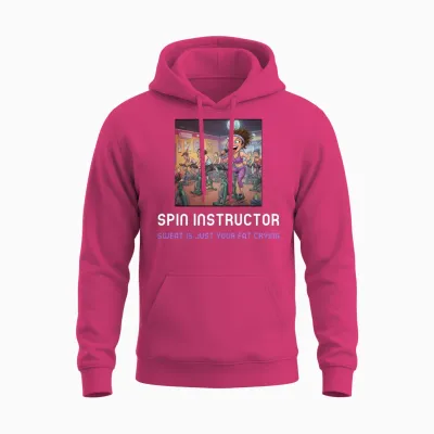 Spin Class Instructor Funny Unisex Hoodie - Heliconia
