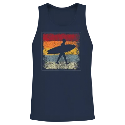 Surfer Retro Unisex Tank Top - Navy