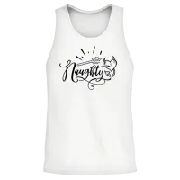 Naughty Unisex Tank Top - White – 2