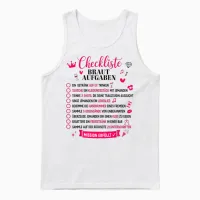 Checkliste Braut Aufgaben Junggesellenabschied Frauen Jga Unisex Tank Top in White - 1