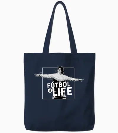 Ted Lasso Fútbol Is Life with Dani Rojas Tote Bags - Navy