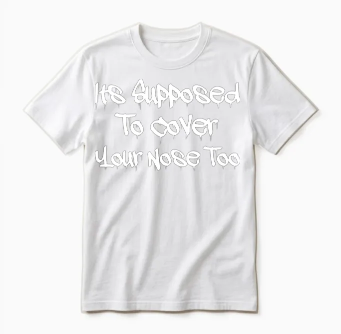 Funny Mask Egirl Unisex T-Shirt in White