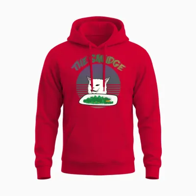 Smudge the Cat Meme Unisex Hoodie - Red