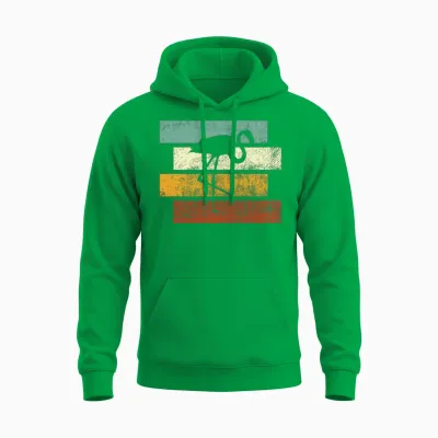 Flamingo Retro Unisex Hoodie - Irish Green