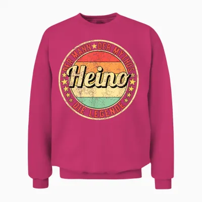 Men's Heino the Man the Mythos Die Legend T-Shirt, Black, S Unisex Sweatshirt - Heliconia